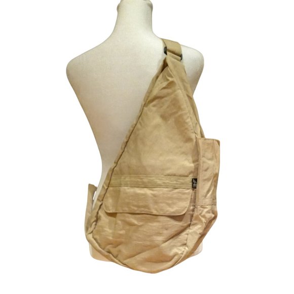 AmeriBag Handbags - Vintage beige tan classic Ameribag Healthy Back Bag backpack sling bag nylon